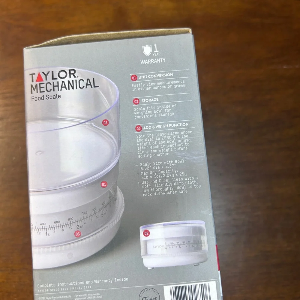 Taylor Mechanical Food Scale - Red and White